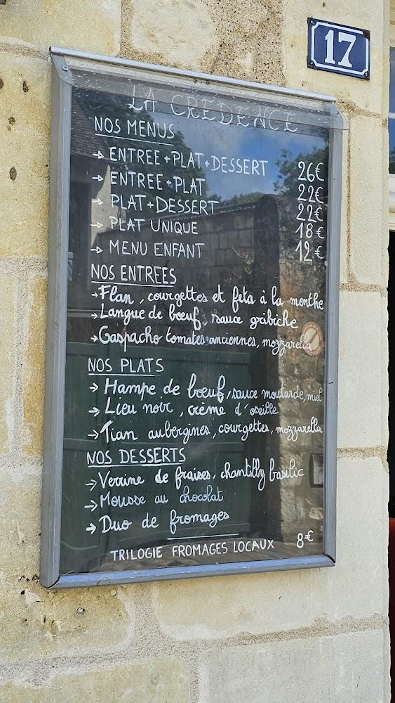 La Crédence - Menu Image 3